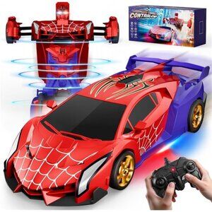 Spider Transform RC Cars Toys with Eye & Underbody Lights, 2.4GHz Remote Control